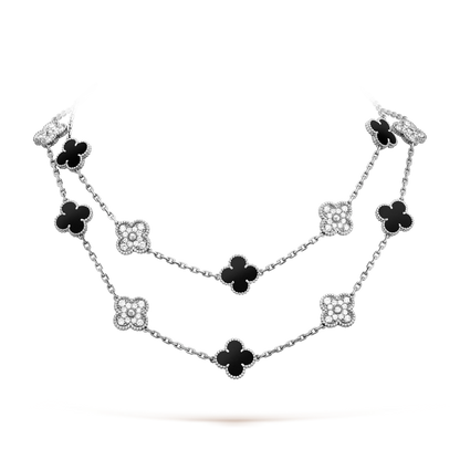 [GALE]CLOVER 20 MOTIFS ONYX DIAMOND SILVER