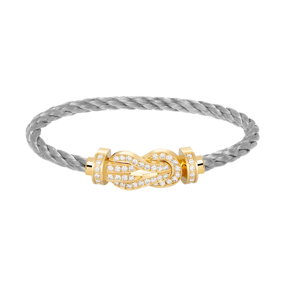 [GALE]CHANCE LARGE 8 FIGURE BUCKLE FULLDIAMOND BRACELET GOLD