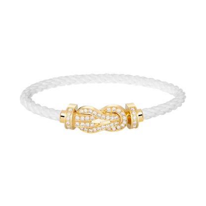 [GALE]CHANCE LARGE 8 FIGURE BUCKLE FULLDIAMOND BRACELET GOLD