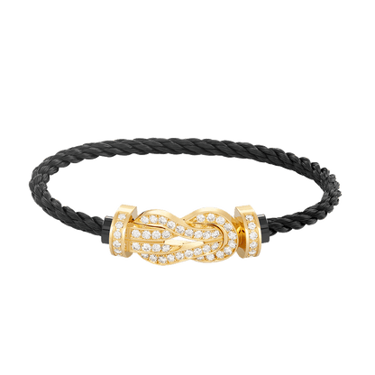 [GALE]CHANCE LARGE 8 FIGURE BUCKLE FULLDIAMOND BRACELET GOLD