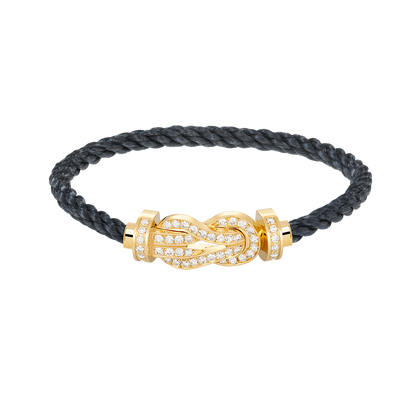 [GALE]CHANCE LARGE 8 FIGURE BUCKLE FULLDIAMOND BRACELET GOLD