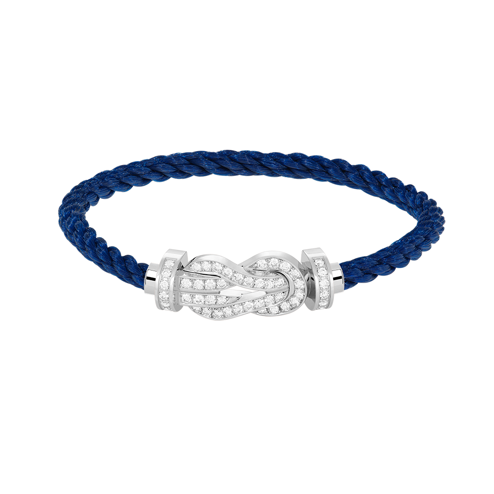 [GALE]CHANCE LARGE 8 FIGURE BUCKLE FULL DIAMOND BRACELET SILVER