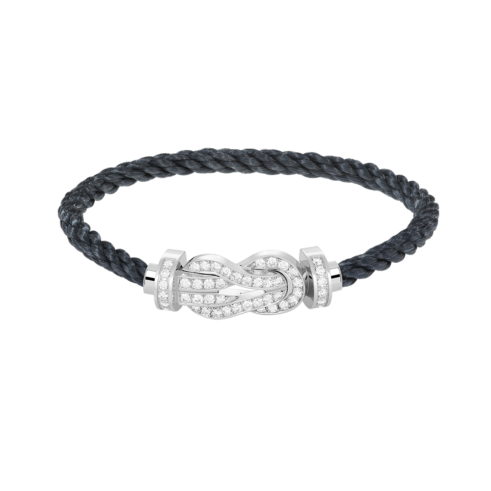 [GALE]CHANCE LARGE 8 FIGURE BUCKLE FULL DIAMOND BRACELET SILVER