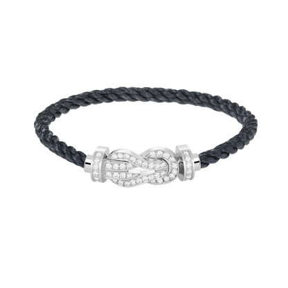 [GALE]CHANCE LARGE 8 FIGURE BUCKLE FULL DIAMOND BRACELET SILVER