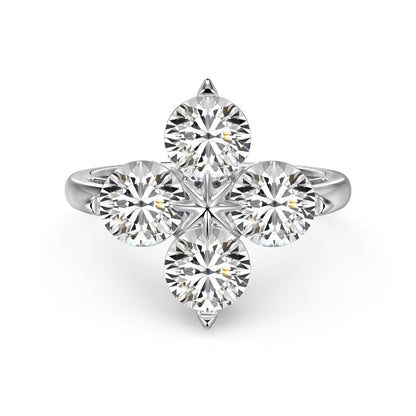 [GALE]Four-Leaf Clover Eight-Pointed Star Ring