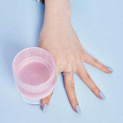 [GALE]Delicate Vibrant Emerald Cut Daily Ring