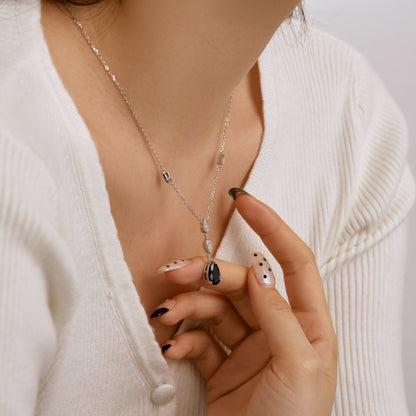 [GALE]Dazzling Pear Cut Necklace