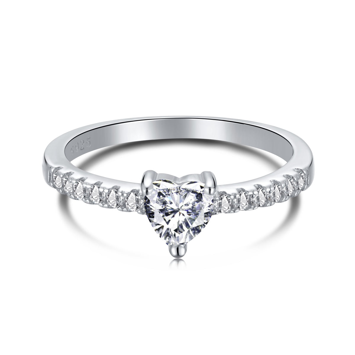 [GALE]0.5 Carat CaratEternity Charming Heart Shape Lover Ring