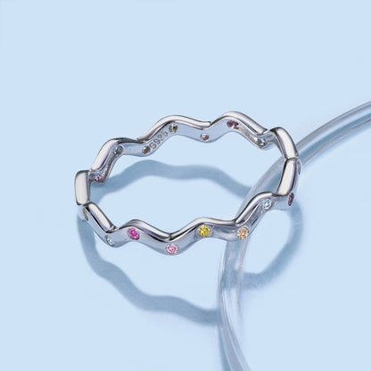 [GALE]Ornate Vibrant Round Cut Daily Ring