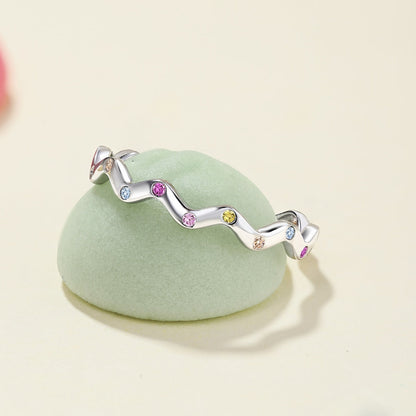 [GALE]Ornate Vibrant Round Cut Daily Ring