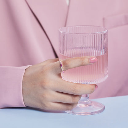 [GALE]Exquisite Multicolored Emerald Cut Daily Ring