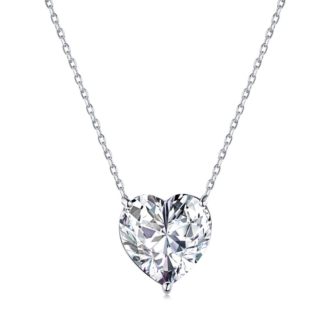 [GALE]6.0 carat Radiant Heart Shape Necklace