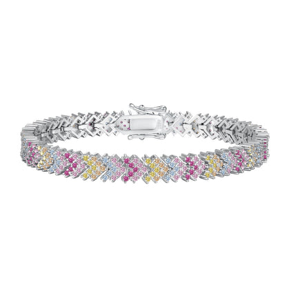 [GALE]Ornate Sparkling Round Cut Party Bracelet