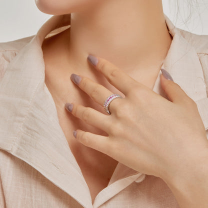 [GALE]Ornate Colorful Radiant Cut Daily Ring