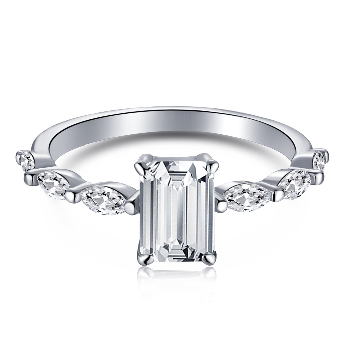 [GALE]1.0 Carat Dainty Resplendent Radiant Cut Daily Ring