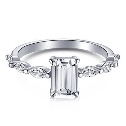 [GALE]1.0 Carat Dainty Resplendent Radiant Cut Daily Ring