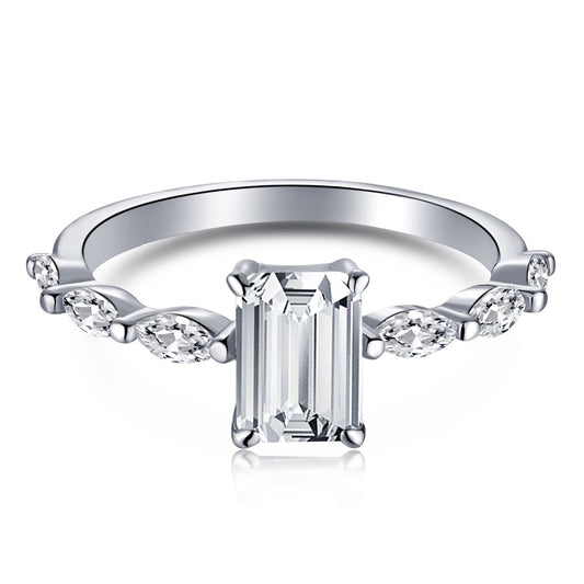 [GALE]1.0 Carat Dainty Resplendent Radiant Cut Daily Ring