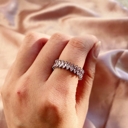 [GALE]Gorgeous Marquise Cut Tennis Ring