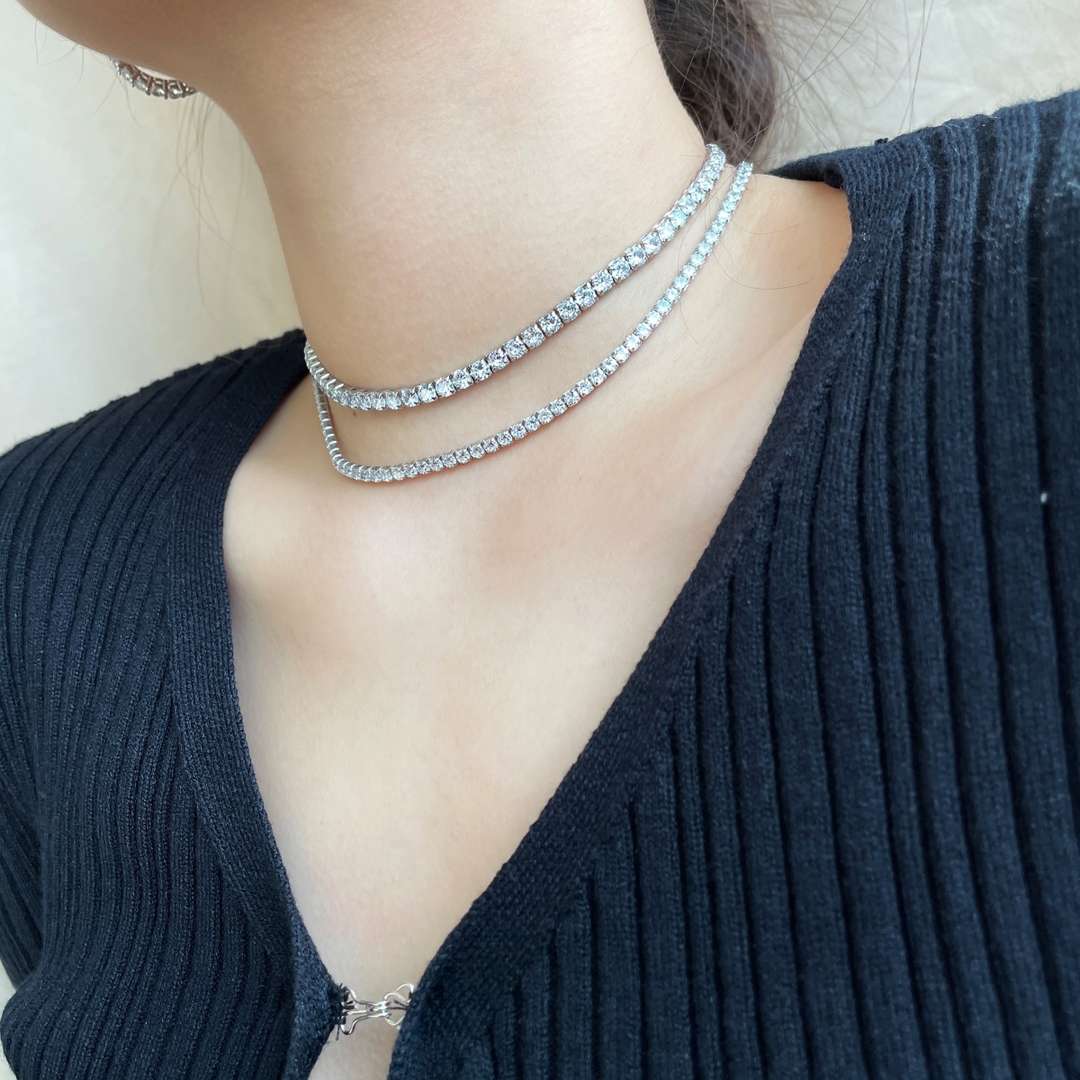 [GALE]Elegant Tennis Chain Necklace