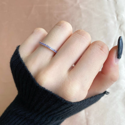 [GALE]Delicate Sparkling Round Cut Daily Ring