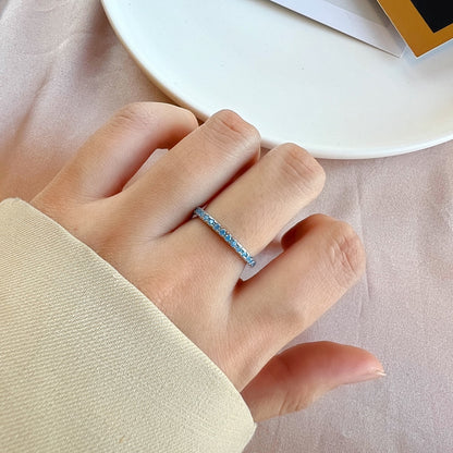 [GALE]Delicate Sparkling Round Cut Daily Ring