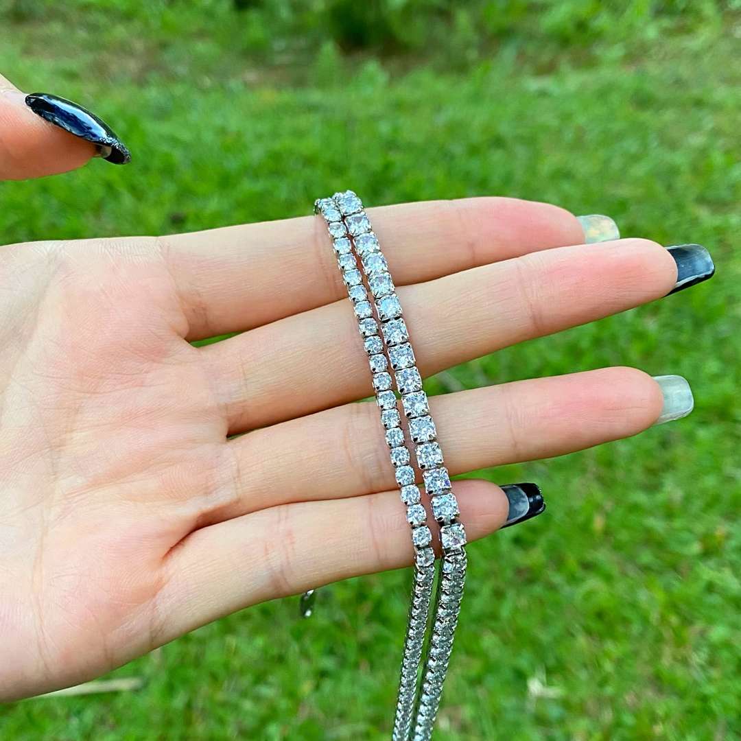 [GALE]Elegant Tennis Chain Necklace