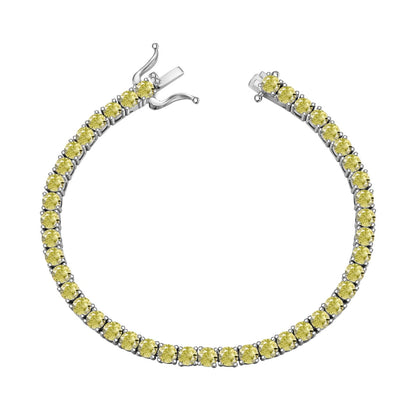 [GALE]Ornate Dazzling Round Cut Tennis Bracelet