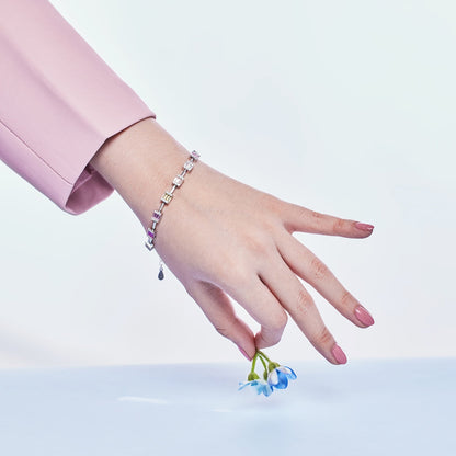 [GALE]Dainty Charming Emerald Cut Daily Bracelet