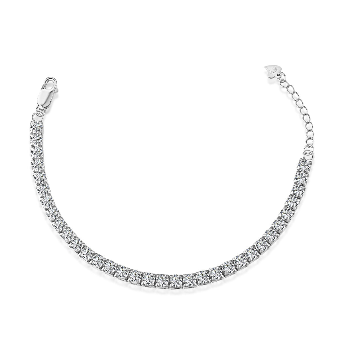 [GALE]Sparkling Radiant Princess Cut Tennis Bracelet