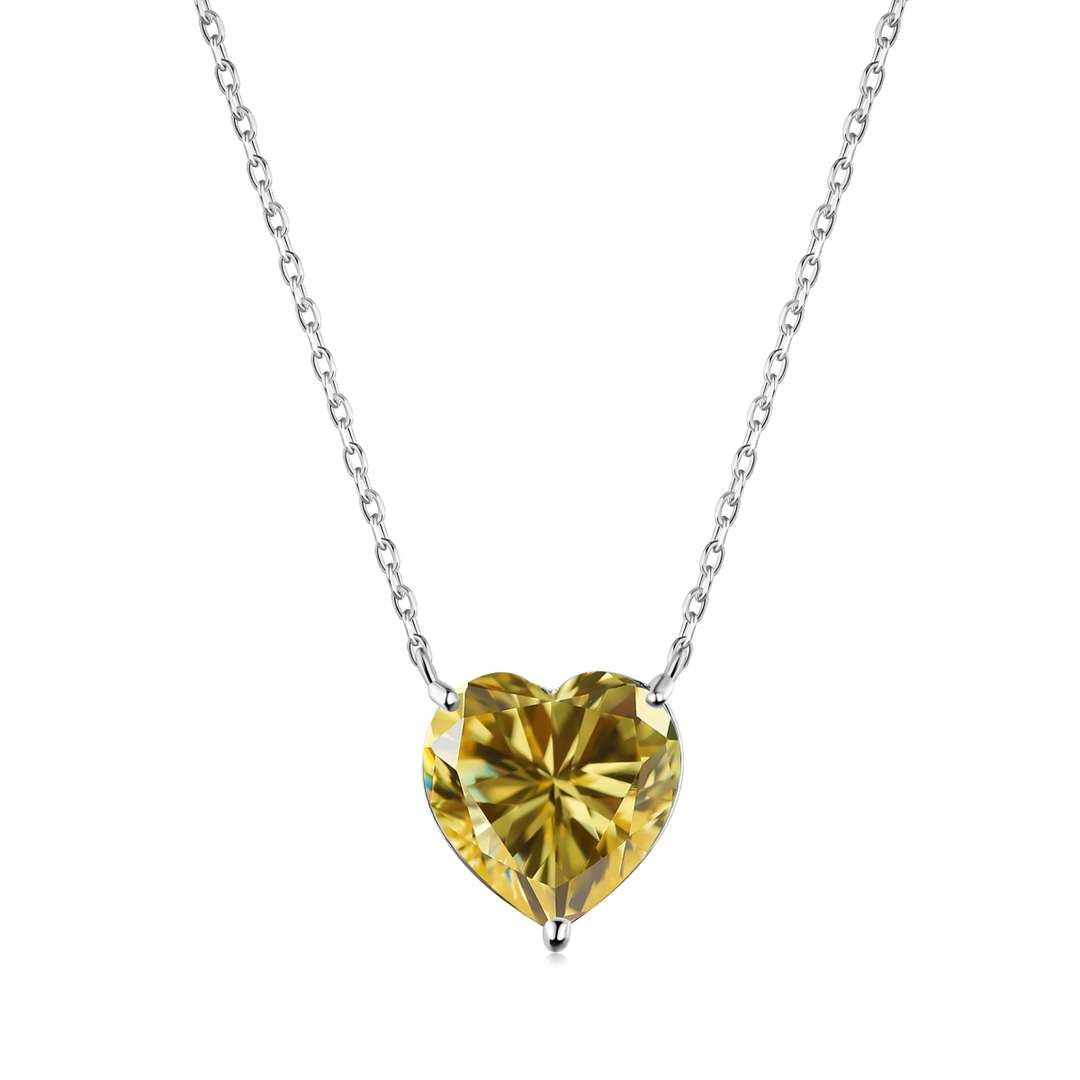 [GALE]6.0 carat Radiant Heart Shape Necklace