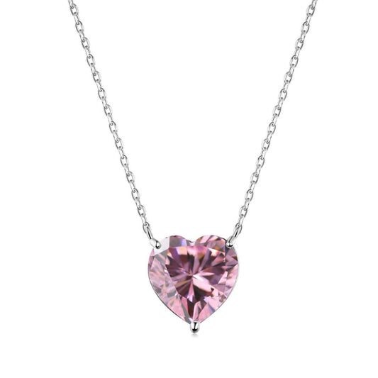 [GALE]6.0 carat Radiant Heart Shape Necklace