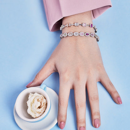 [GALE]Exquisite Ornate Emerald Cut Daily Bracelet