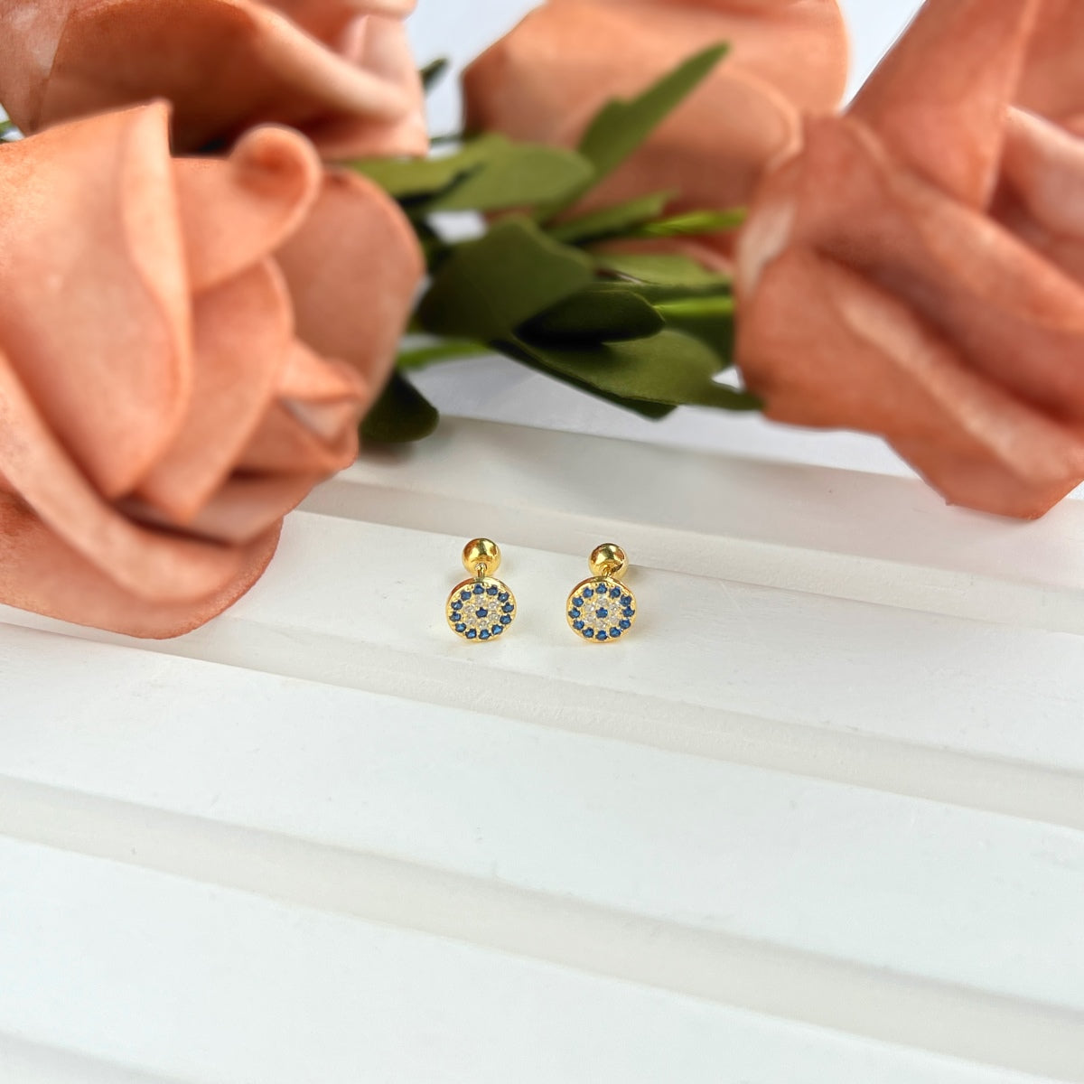 [GALE]Devil's Eye Ear Bone Nail Earrings