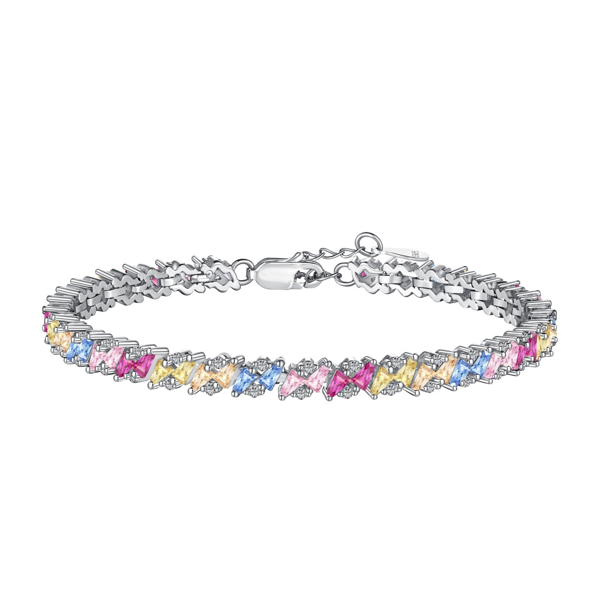 [GALE]Ornate Sparkling Multi Cut Party Bracelet