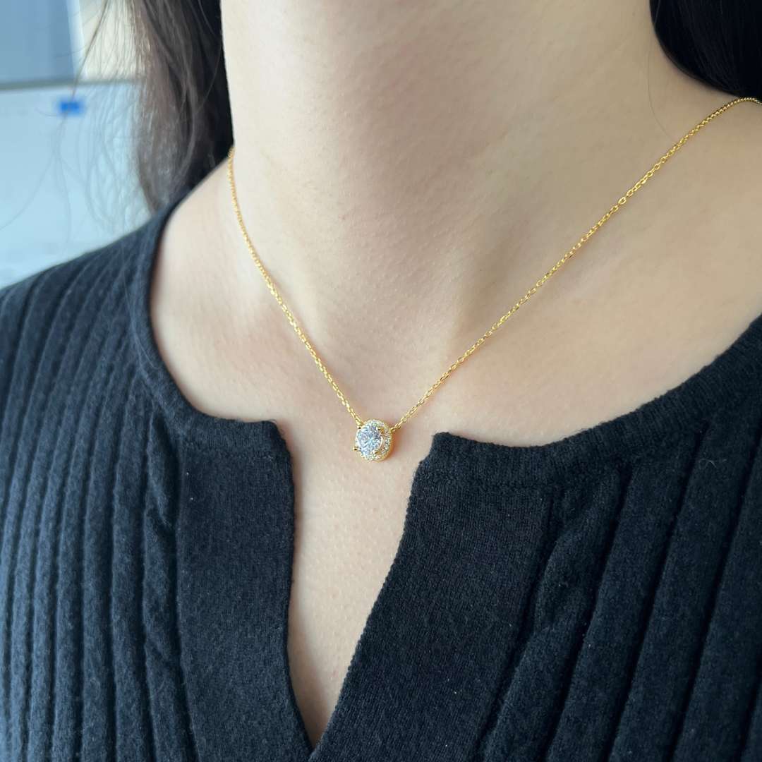 [GALE]Luxurious Round Cut Necklace
