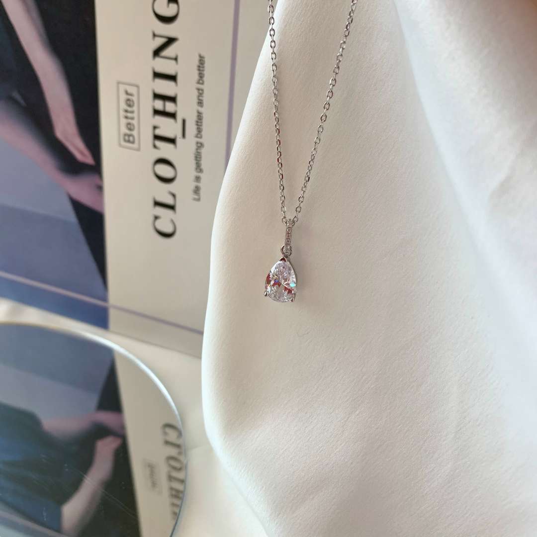 [GALE]Delicate Water Drop Shape Fashion Necklace