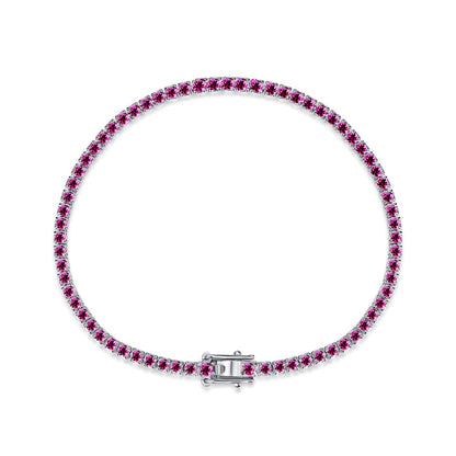 [GALE]Dazzling Colorful Round Cut Daily Bracelet