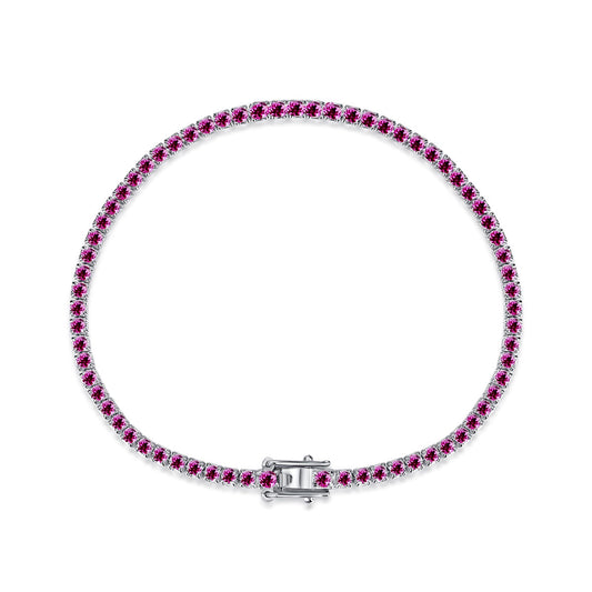 [GALE]Dazzling Colorful Round Cut Daily Bracelet