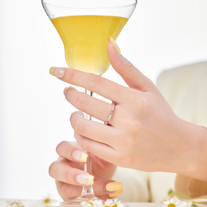 [GALE]Elegant Vivid Round Cut Daily Ring