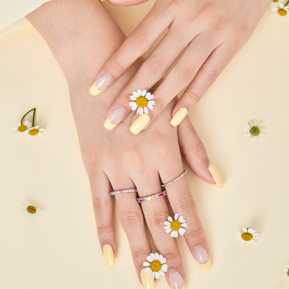 [GALE]Elegant Vivid Round Cut Daily Ring