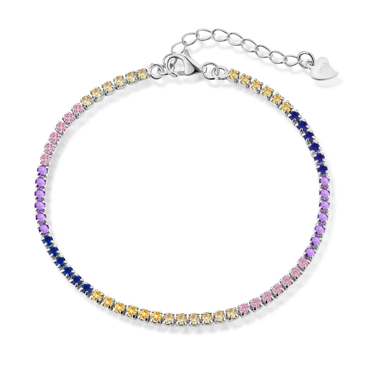 [GALE]Radiant Shinning Princess Cut Tennis Bracelet