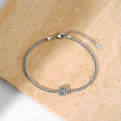 [GALE]Luxurious Dazzling Square Shape Banquet Bracelet