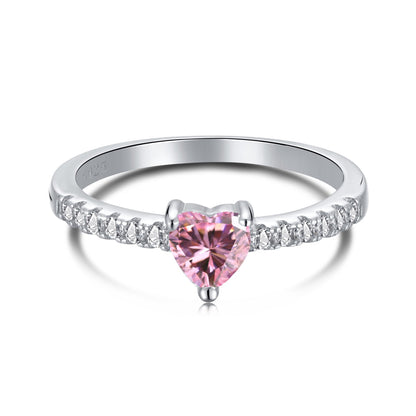 [GALE]0.5 Carat CaratEternity Charming Heart Shape Lover Ring