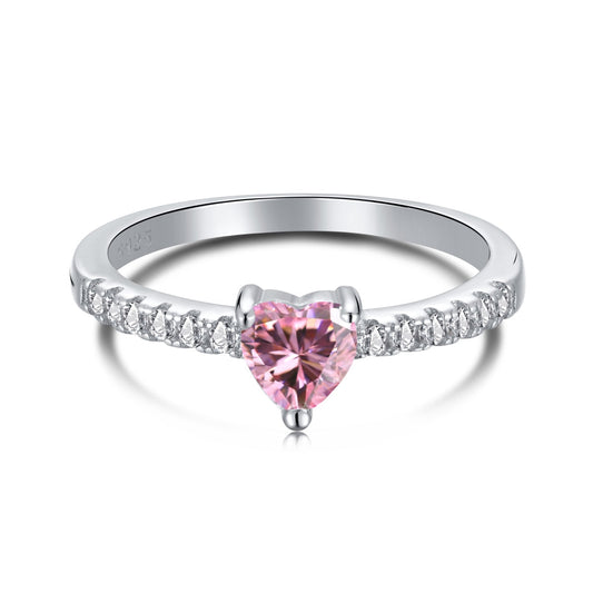 [GALE]0.5 Carat CaratEternity Charming Heart Shape Lover Ring
