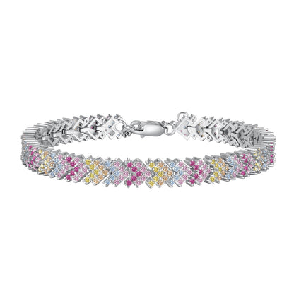 [GALE]Ornate Sparkling Round Cut Party Bracelet
