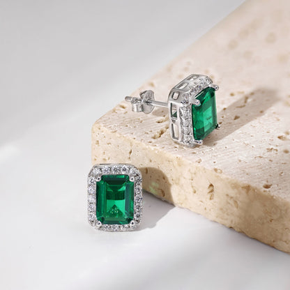 [GALE]Luxurious Dainty Emerald Cut Banquet Earrings