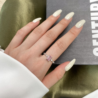 [GALE]1.0 Carat Dainty Resplendent Radiant Cut Daily Ring
