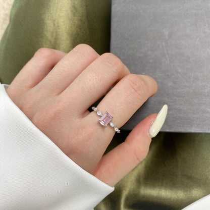 [GALE]1.0 Carat Dainty Resplendent Radiant Cut Daily Ring
