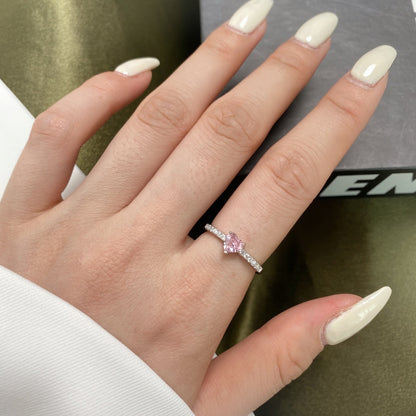 [GALE]0.5 Carat CaratEternity Charming Heart Shape Lover Ring