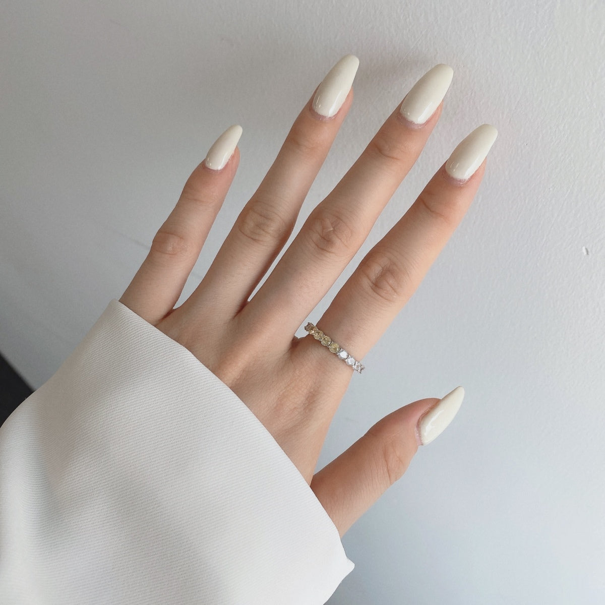 [GALE]Sparkling Round Cut Tennis Ring